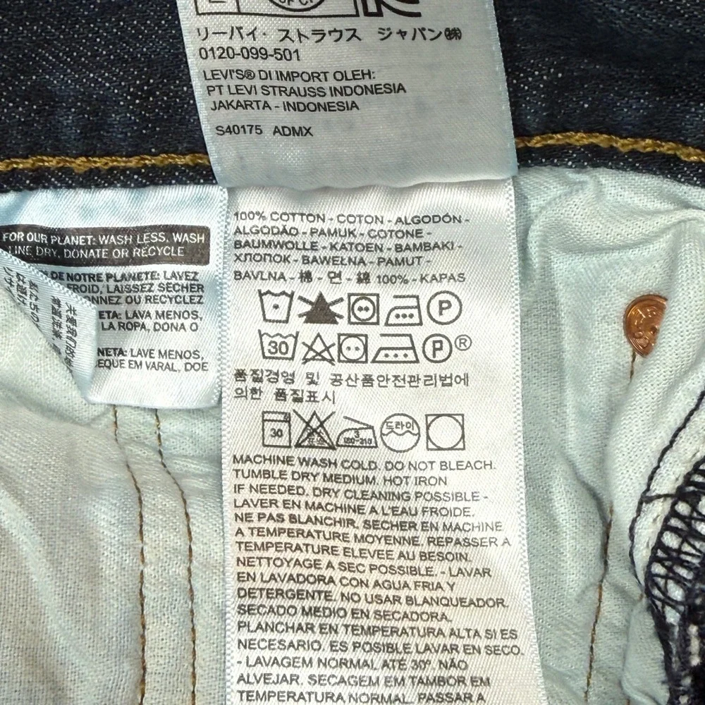 Levis 505 Regular Fit Jeans Mens 36x32 (Fits 37x31) Dark Wash Denim Pants